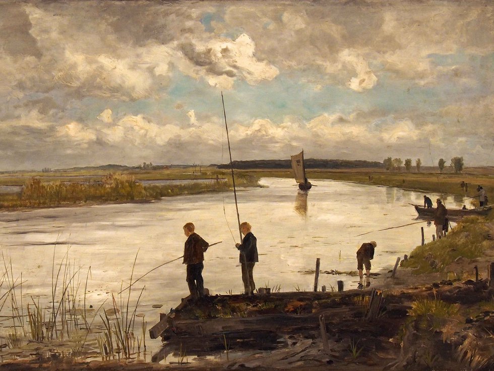 Paul Baum - Angler an der Warnow (1886)